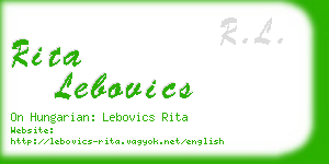 rita lebovics business card